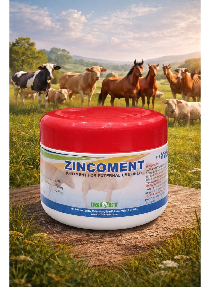 Zincoment - Topical Cream - Antiseptic , Wound Healing and effective in treatment of Burns , itching and Dermatitis - for Livestock - 150gm